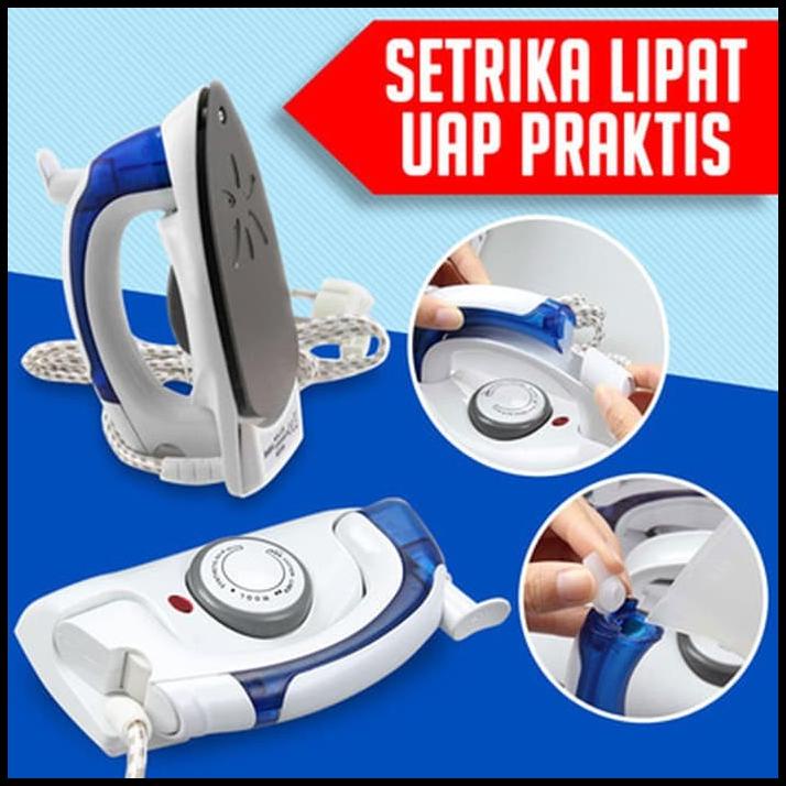 Seterika Uap Kecil Mini Listrik Setrika Lipat Steam Iron Traveling