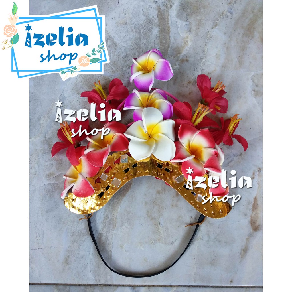 Bando Bali Hiasan Rambut Mahkota Bunga