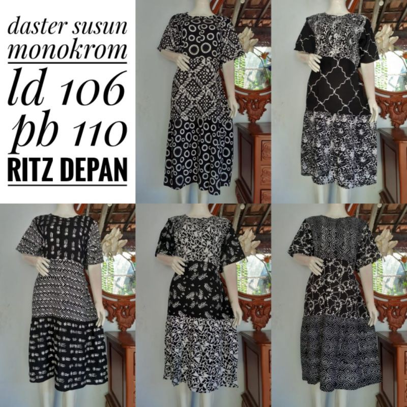 Daster Susun Monokrom / Daster Batik Pekalongan