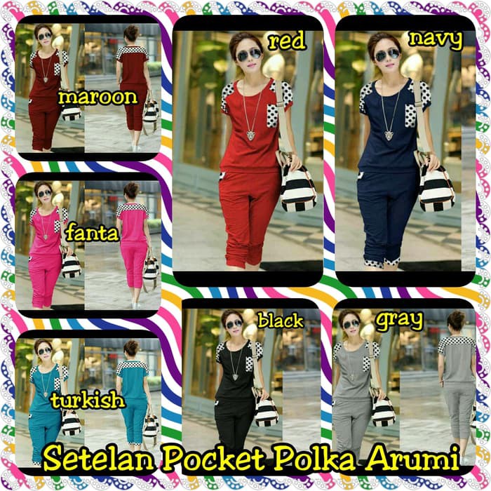 Setelan Pocket Polka Arumi