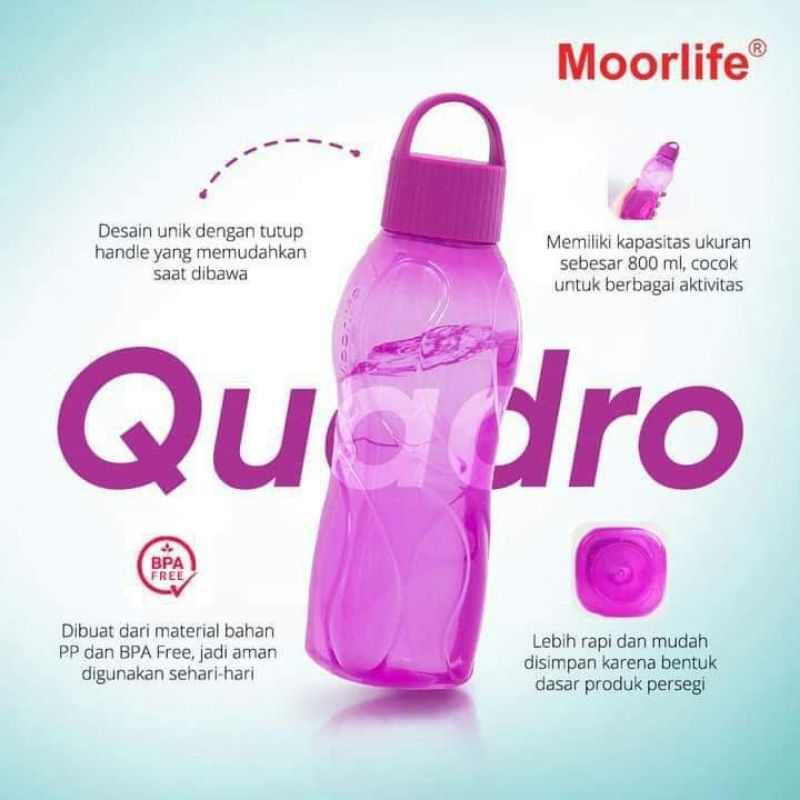 Botol Minum Moorlife 800 Ml/Promo bulan juli/Botol minum plastik Bpa free/Bergaransi/Botol minum Ana