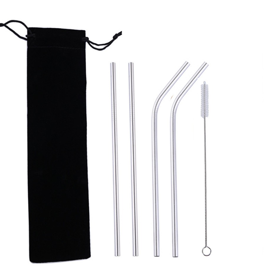 Stainless Steel Straw Set 5 Good Quality / Sedotan Stainless Steel