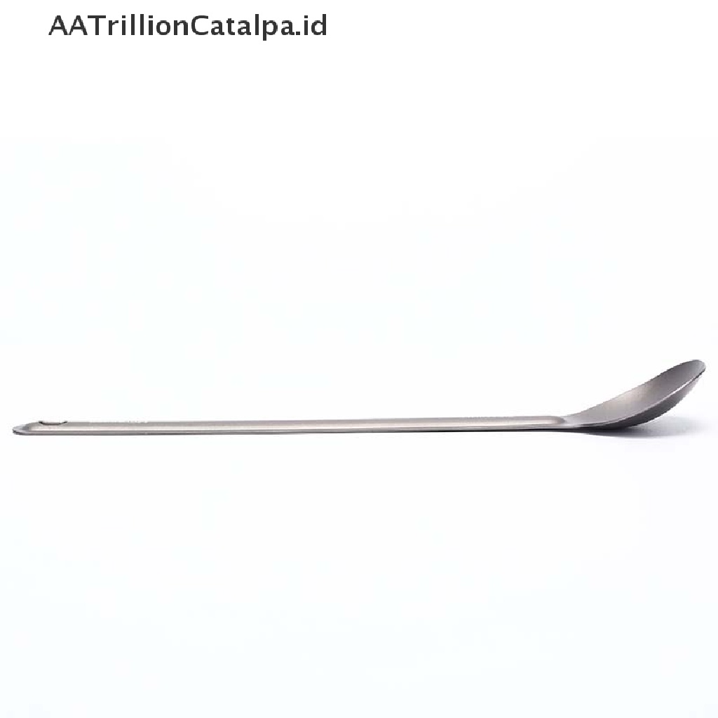 Aatrillioncatalpa 1pc Sendok Titanium Gagang Panjang Untuk Outdoorcamping