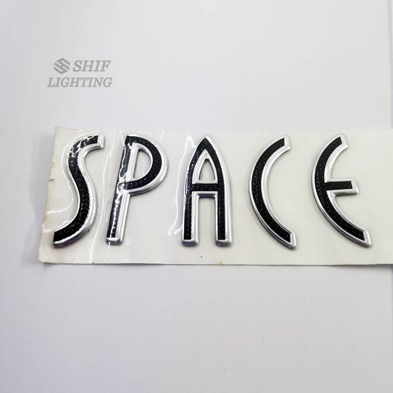 1pc Stiker Emblem Badge Tulisan Space Wagon Bahan Abs Untuk Mobil Mitsubishi