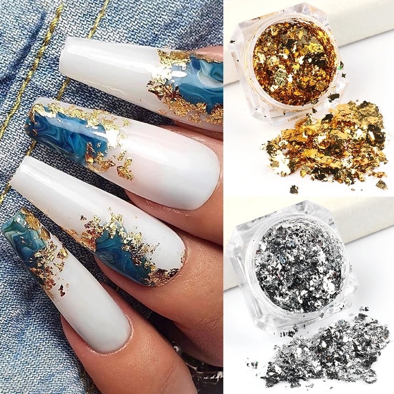 1 Kotak Serpihan Foil Untuk Dekorasi Nail Art