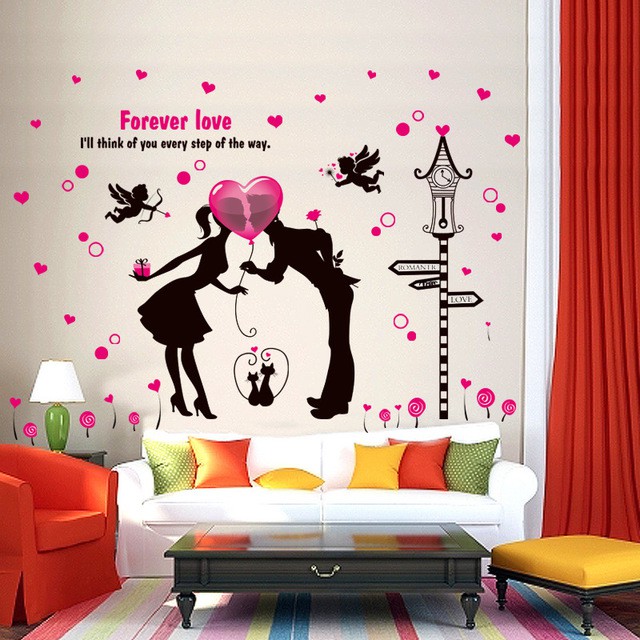 Reliza Wall Sticker Lampu Forever Love Romantic Stiker Dinding LDR8213