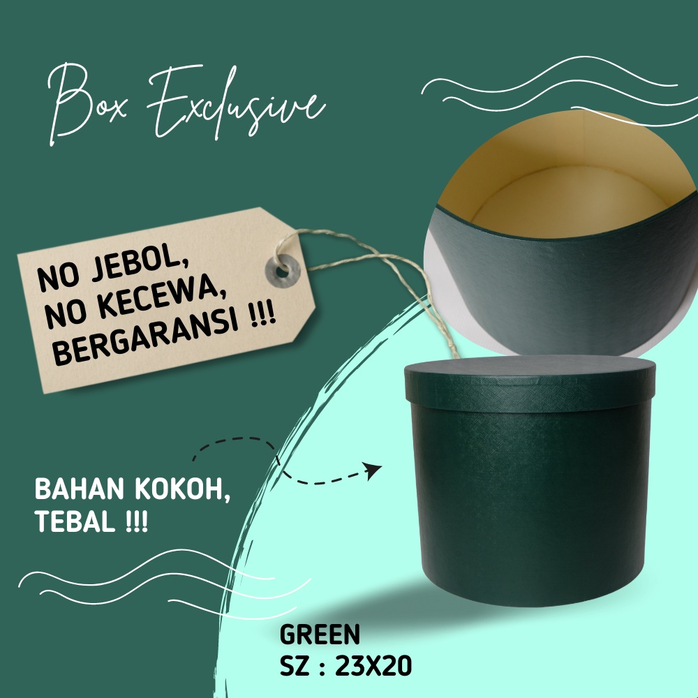 

BLOOM BOX BULAT / GIFT BOX FLOWER / ROUND BOX PREMIUM / BOX BUCKET BALON 23X20 WGC C