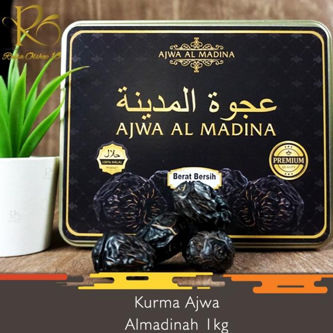 Kurma Ajwa Kaleng 1kg Ajwa Al Madina Ajwa Kemasan Exclusive Ori