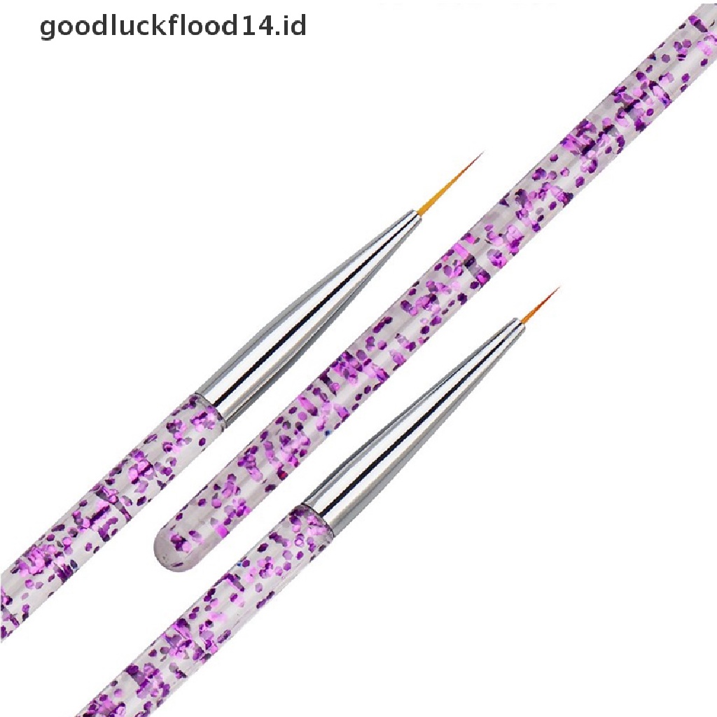 [OOID] 3PCS Professional Liner Painting Pen Nail Art Brush Nail Art UV Gel Brush Pen ID