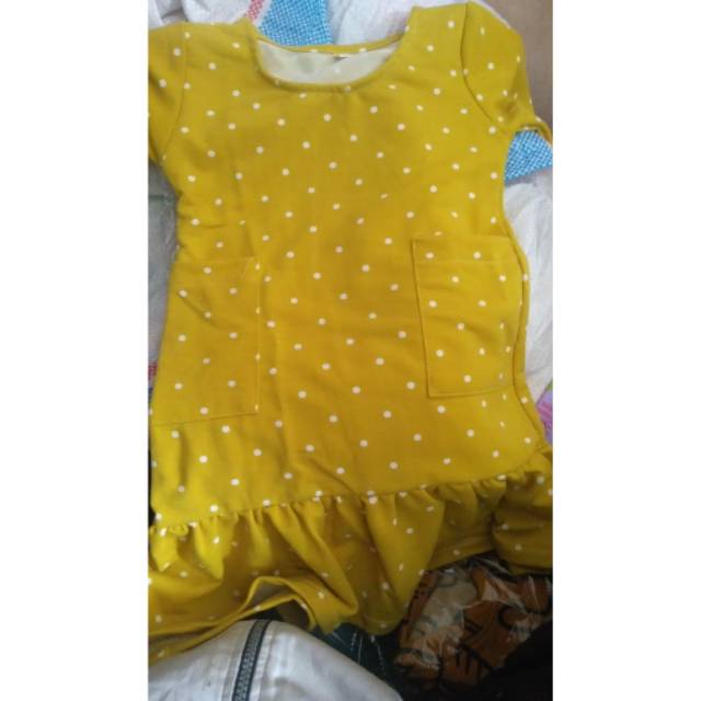 Gamis anak polkadot