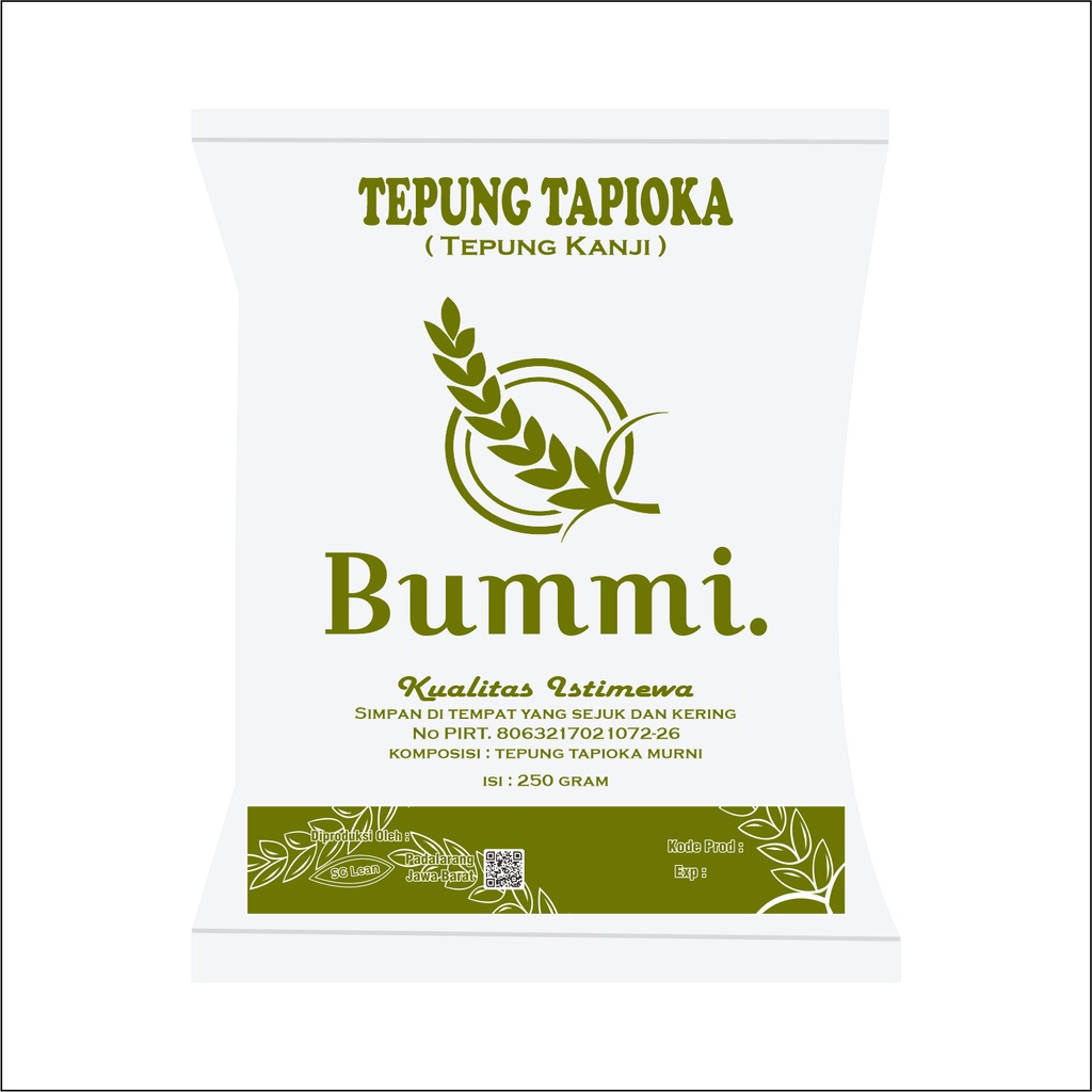 

TEPUNG TAPIOKA MEREK BUMMI 250 GRAM
