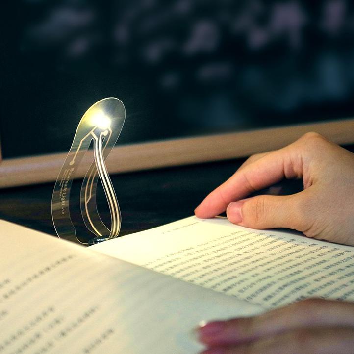 

Mini Reading Bookmark LED Lamp Super Thin Lampu Baca Selipan Buku ✓