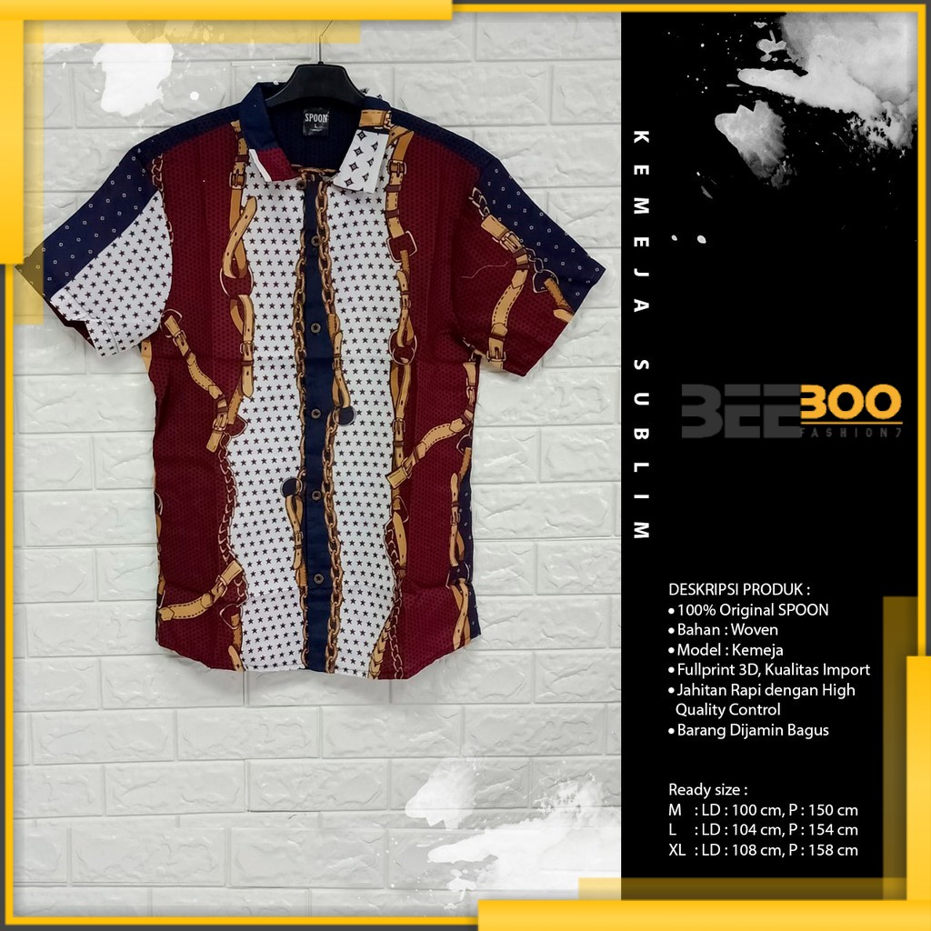 [BEEBOO] KEMEJA PRINTING 3D SUBLIM PRIA/WANITA BRIDLE