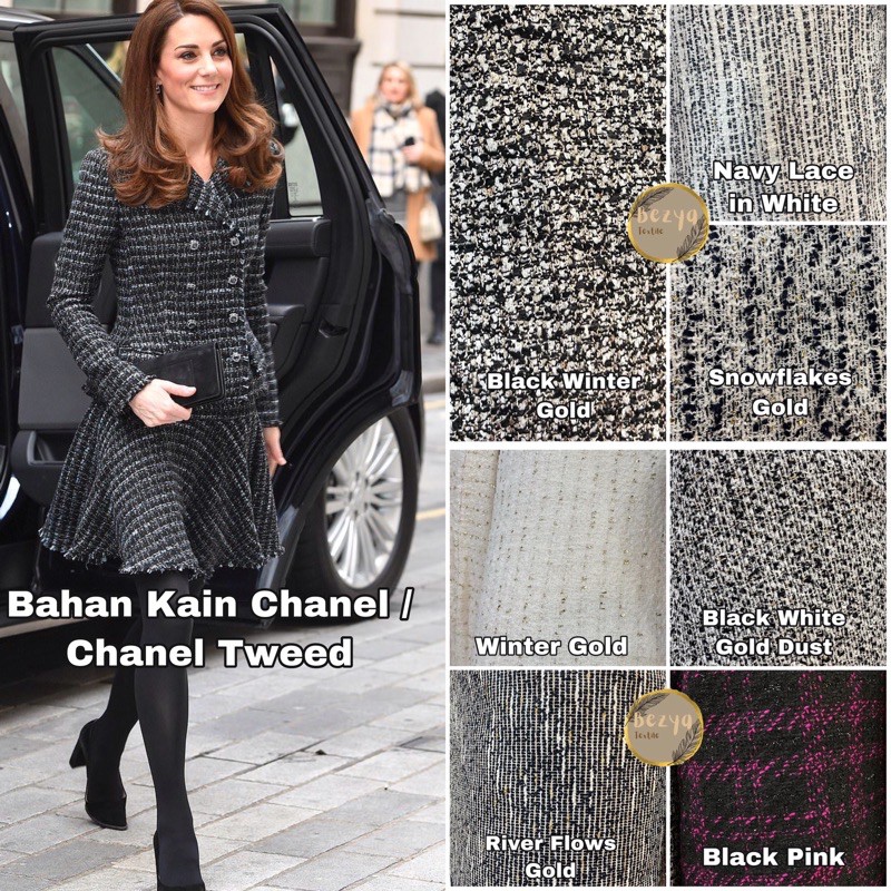 Kain Tweed /Kain Chanel / Linen Fancy / Tweed  / Tweed Import / Kain Wool Rajut Acrylic Bahan Blazer