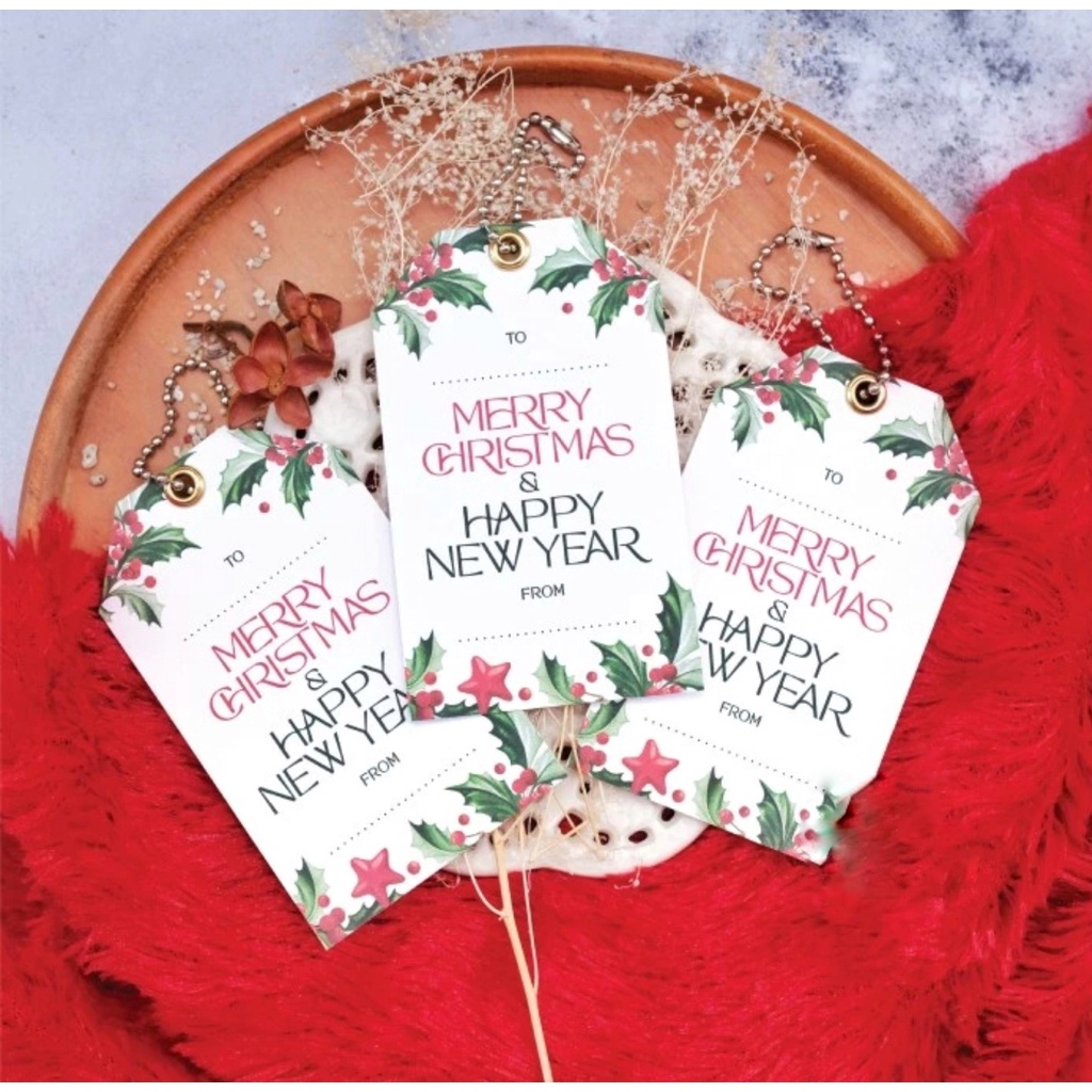 

KARTU HANG TAG PARCEL NATAL HAMPERS MERRY CHRISTMAS HAPPY NEW YEAR DEKORASI TAG KADO XMAS GRANDE