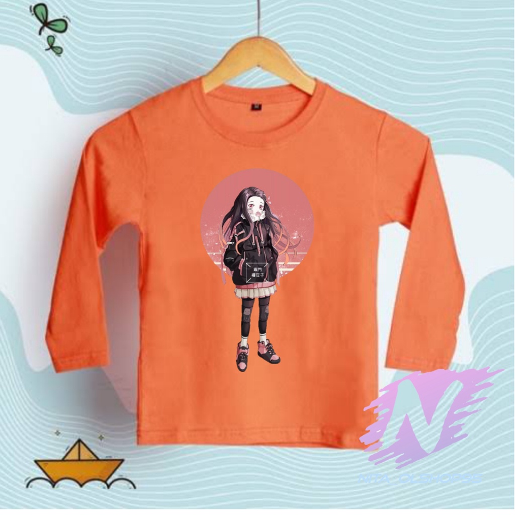 KAOS NEZUKO BAJU KAOS ANAK LENGAN PANJANG