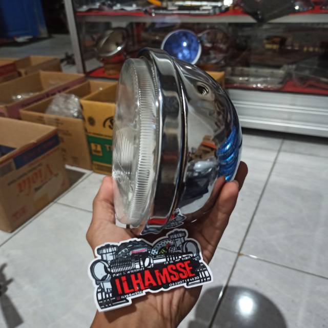 BATOK L2G CHROME LAMPU PESEK SET REFLEKTOR DEPO