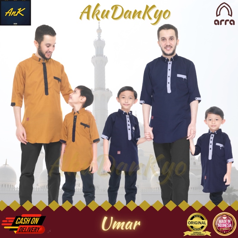 Baju Koko Kokoh Muslim Kurta Pakistan Couple Ayah Dan Anak Lengan Pendek Savci Umar