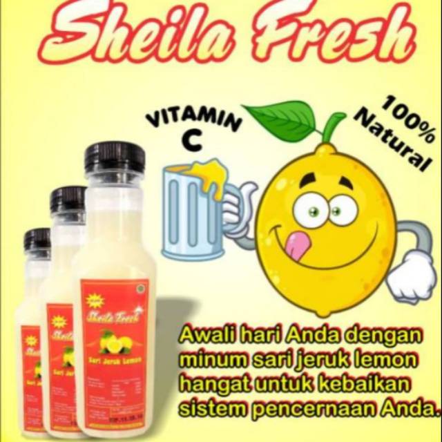 

Sari lemon murni sheila fresh 500ml (packing bubble wrap + dus )