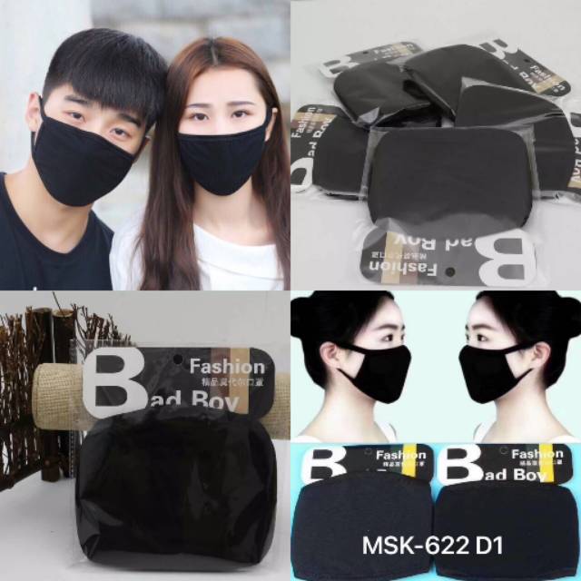 Fashion Face Mask Masker Import Masker Hitam