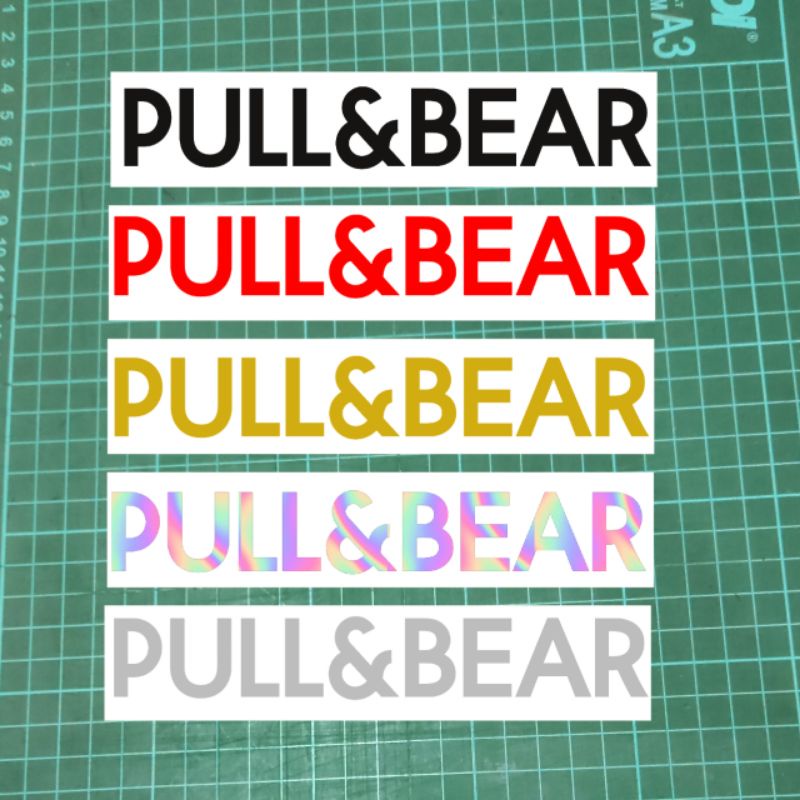 STICKER PULL AND BEAR CUTTING