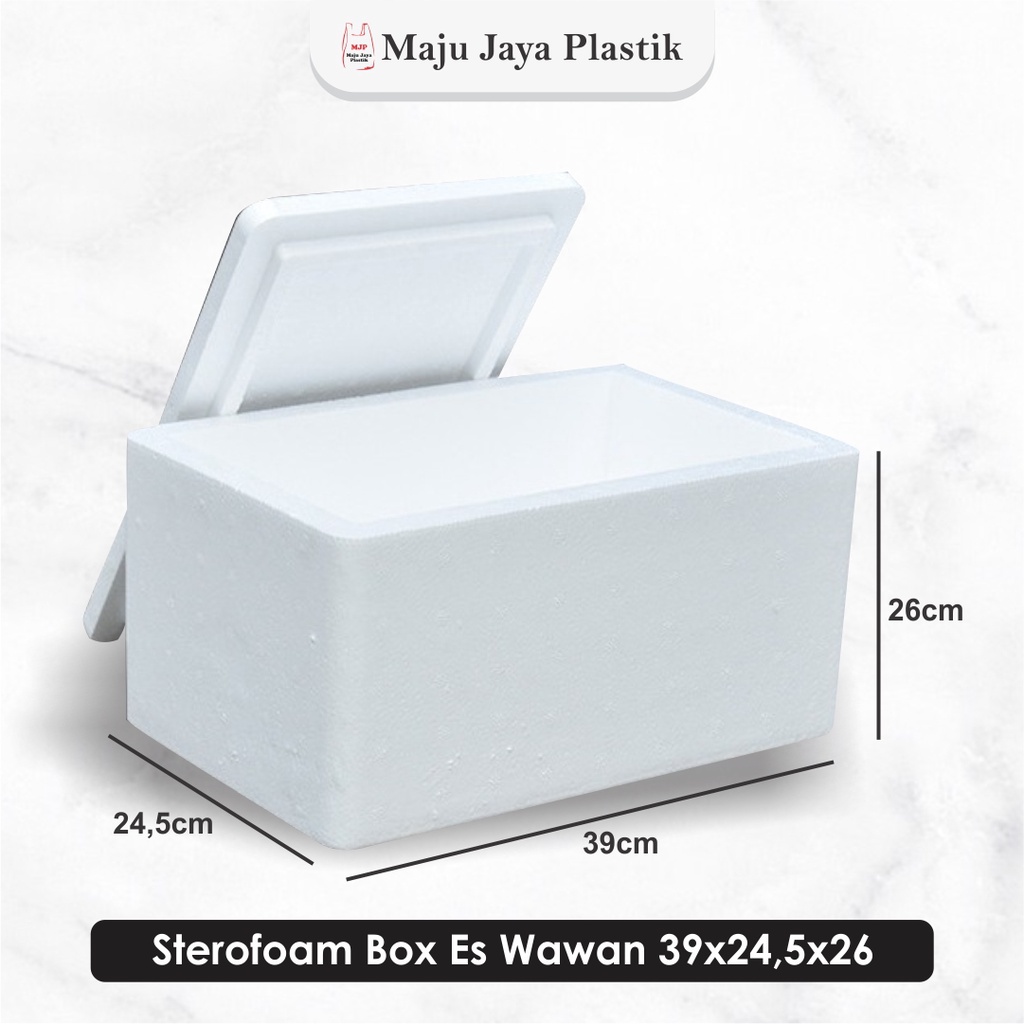 Box Es Gabus Wawan Ukuran Sedang-Besar | Styrofoam 39x24.5x26cm | Box Pendingin Makanan & Minuman