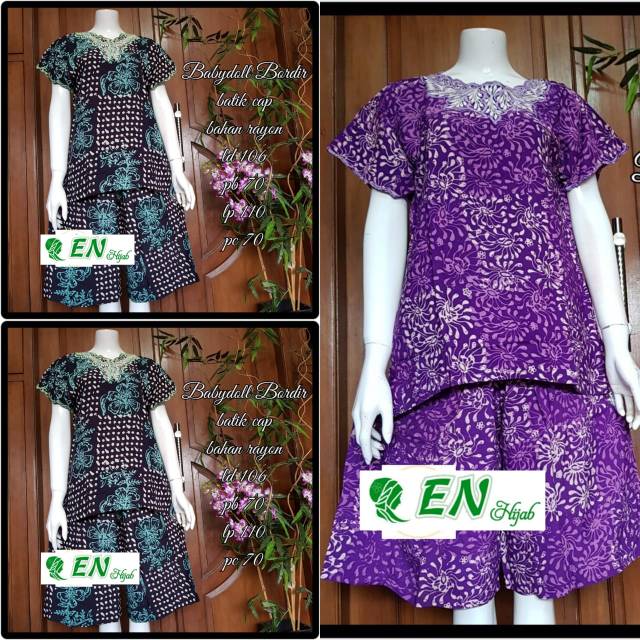 NEW  BABYDOLL BORDIR / BABYDOLL SET / BABYDOLL WANITA TERBARU / BABYDOLL BATIK