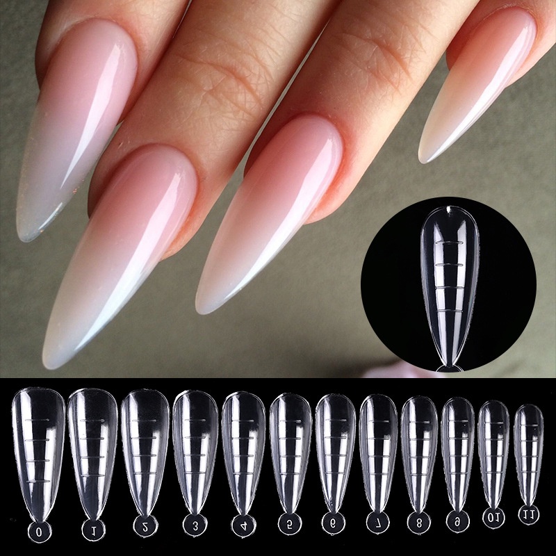 (Full) 60pcs / Set Kuku Palsu Extension Untuk Nail Art Diy