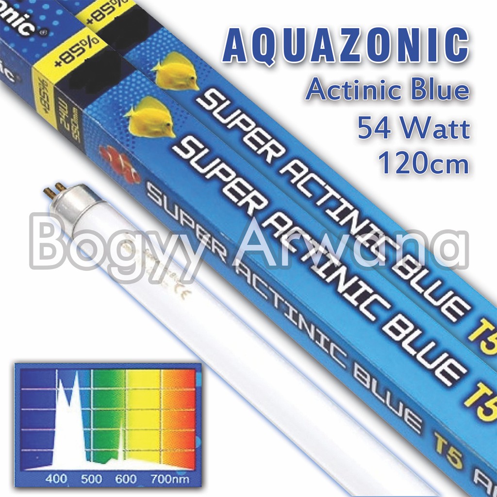 (DISTRIBUTOR )LAMPU NEON / UNDERWATER AQUAZONIC T5 39 WATT 54 WATT 100 CM ACTINIC BLUE
