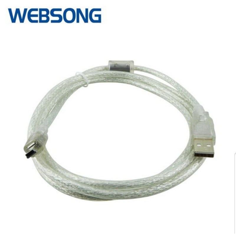 Kabel mini USB 5P Male to USB A Male 30CM, 80CM Cabang 1.5M, 3M, 5M High Quality WEBSONG