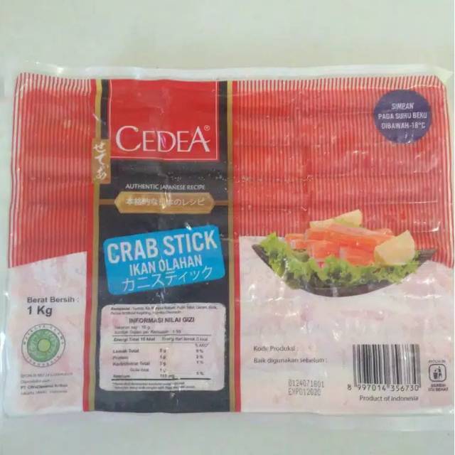 

Stik Kepiting (crab stick) 1kg Cedea Malang Raya