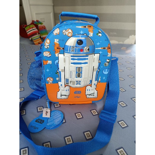 Smiggle Star Wars Curve Hardtop Lunch box Resistence R2-D2 with Strap Lunch bag Tas
