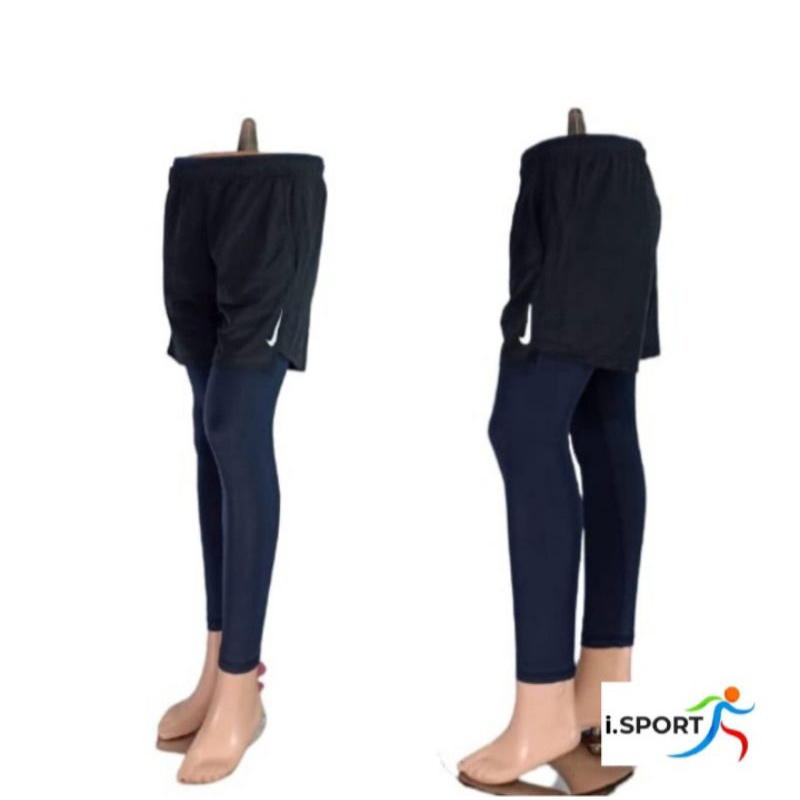 (2Pcs) Celana Running &amp; Legging Panjang