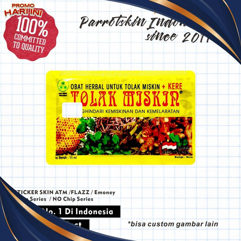

MALL Sticker Pelindung Kartu ATM SIM KTP Flazz Skin Card TOLAK MISKIN