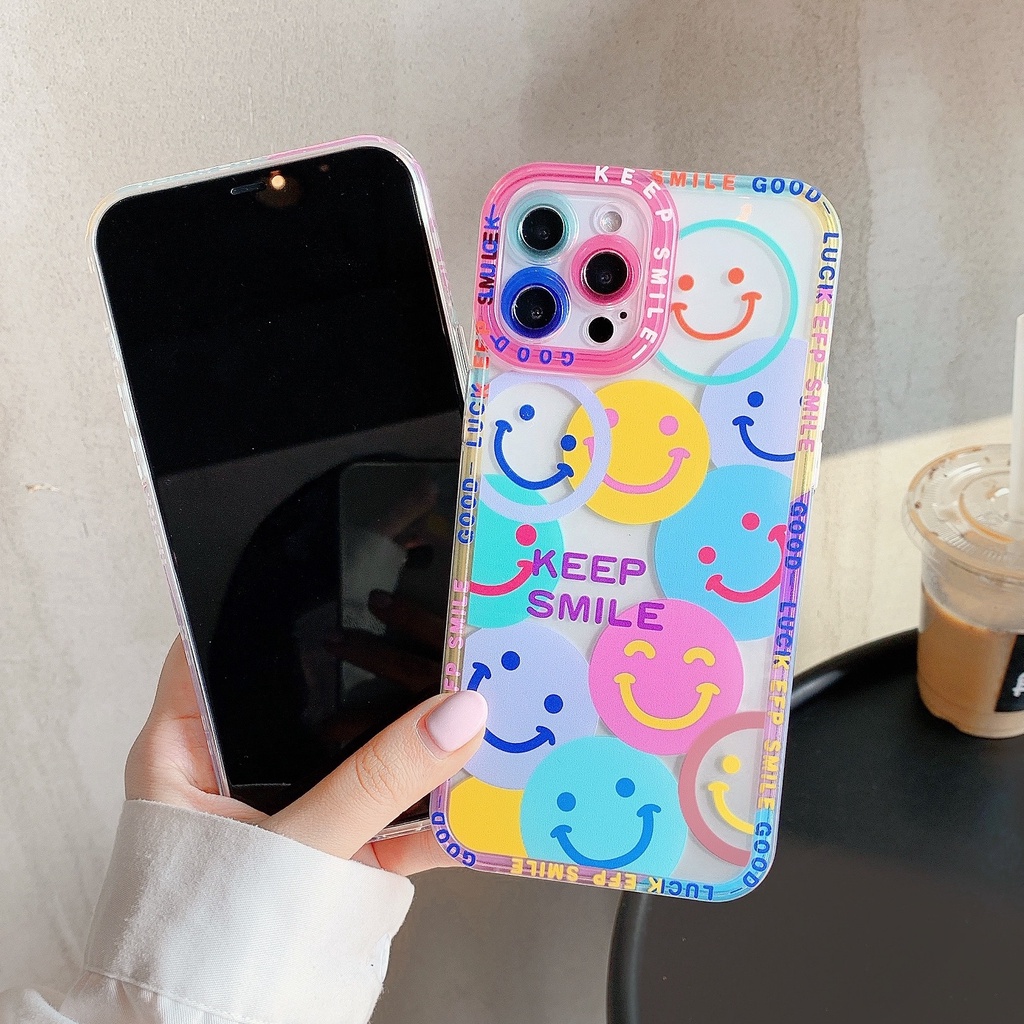 Soft Case Transparan Warna-Warni Untuk Iphone 14 13 Pro Max 12 11 XS XR X 8 7 6 6s Plus Se 2020