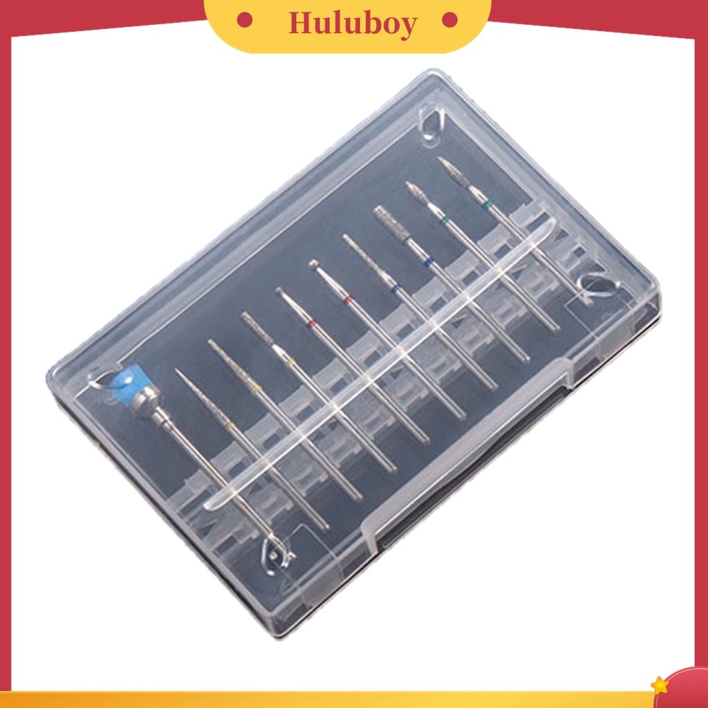 Huluboy Huluboy♡ 10pcs / Kotak Mata Bor Poles Kuku Universal Kekuatan Tinggi Untuk Manicure Wanita