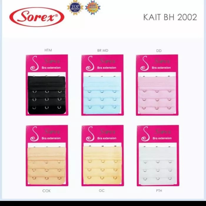 kait bra sorex 2002 kait 3 , 2002 kait 2 sambungan tali bh bra extention perpanjang bh kait sambung