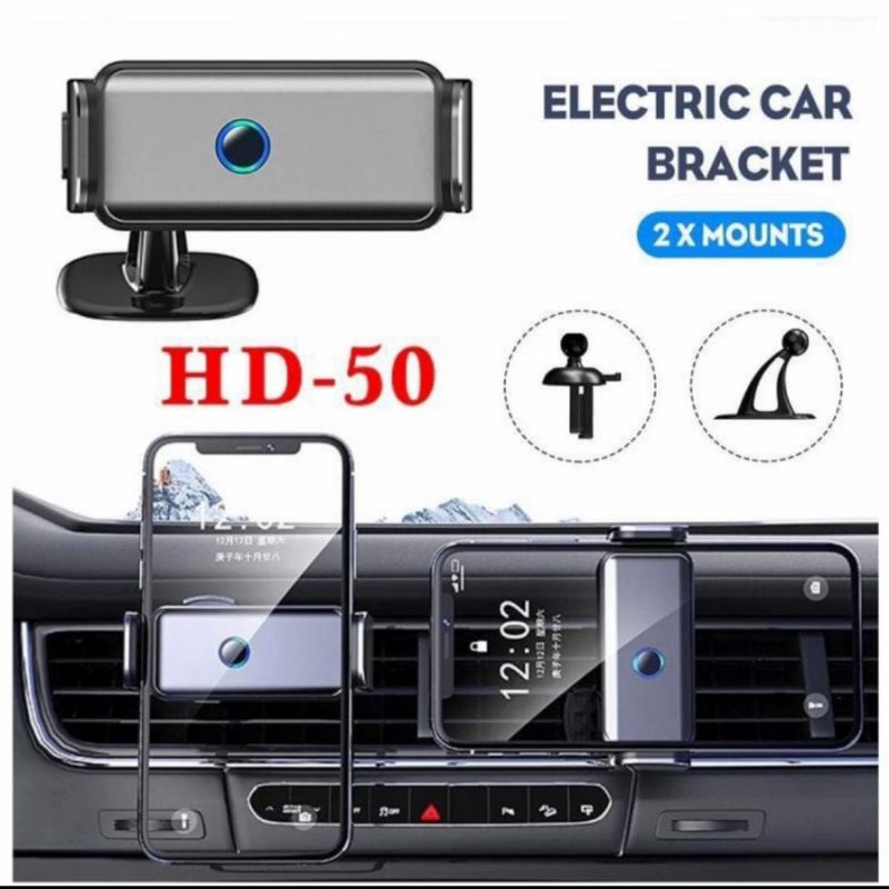 ELECTRIC CAR PHONE HOLDER DUAL MODE (DASHBOARD + AC) HP 360 MOBIL