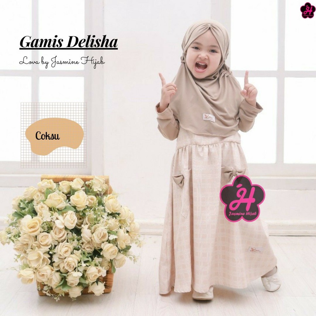 Gamis Anak Set Zea Terbaru Delisha Coksu