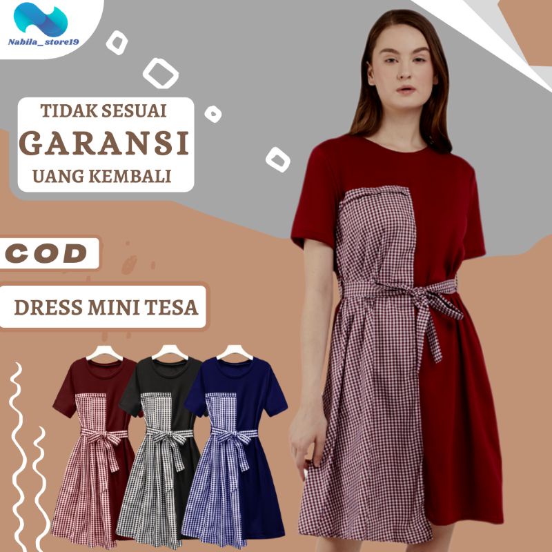 Dress wanita casual mini dress pesta cewek remaja import korea premium pendek wanita