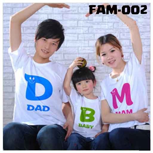 [FREE NAMA !!] Kaos Keluarga / Family Tee  100% COTTON PREMIUM