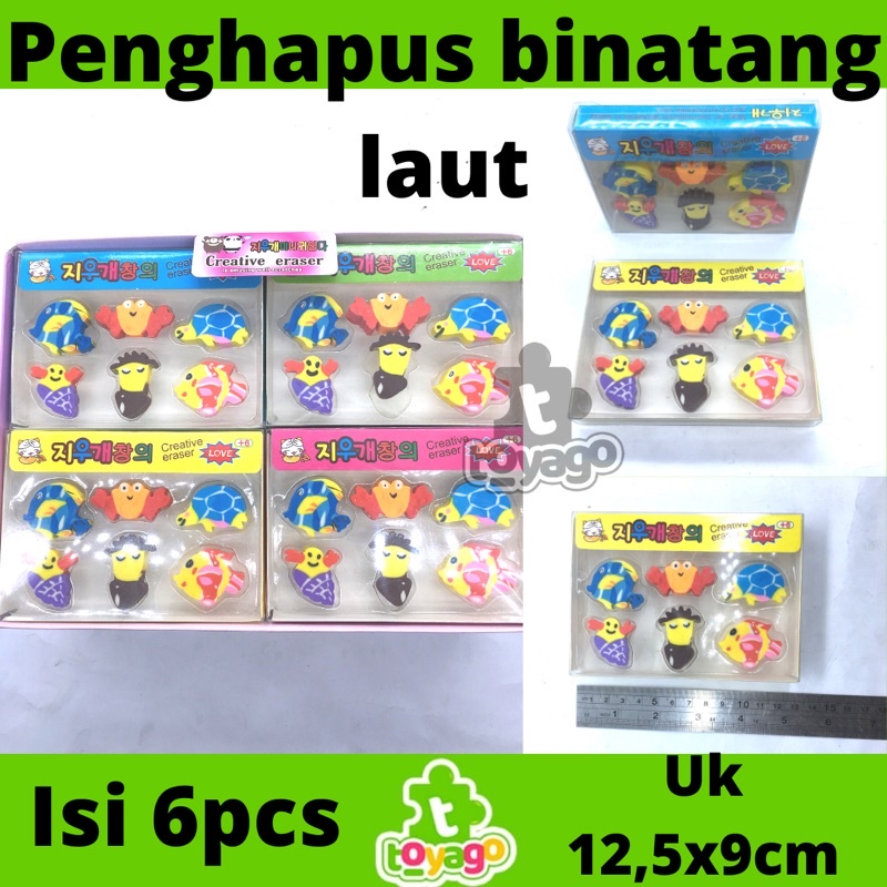 penghapus bintang laut isi 6pcs grosir murah