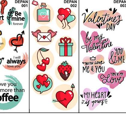 

EXCLUSIVE!Edible Stamp / Sticker Makanan VALENTINE|KD8