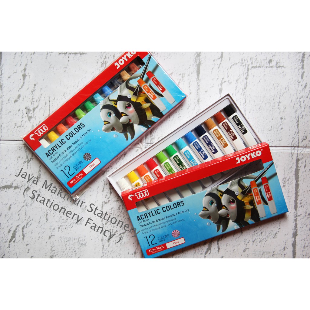 Cat Acrylic TITI Joyko 12 warna ACC-12ML-12C (1 Set)