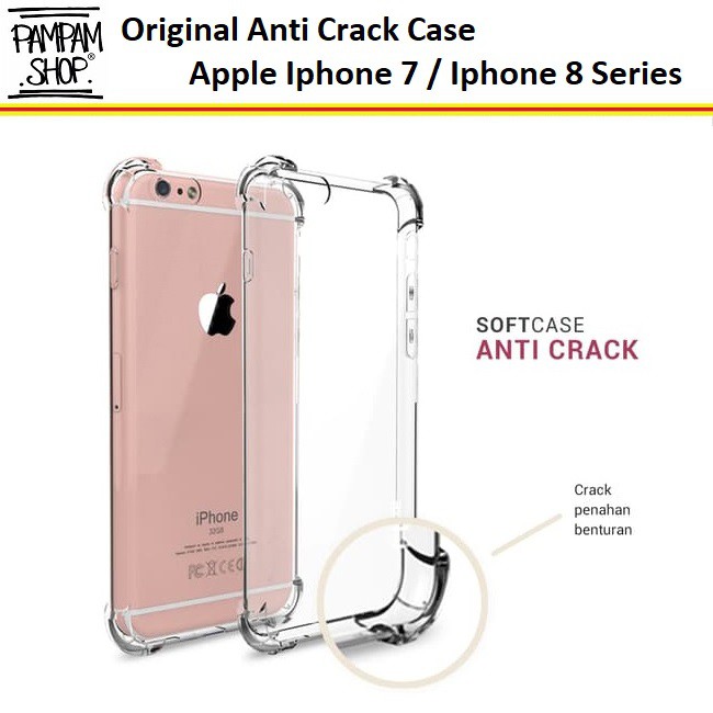 Case TPU Anti Crack Apple Iphone 8 8G Fuze Ultrathin Anti Pecah Benturan Anticrack Ultra Thin