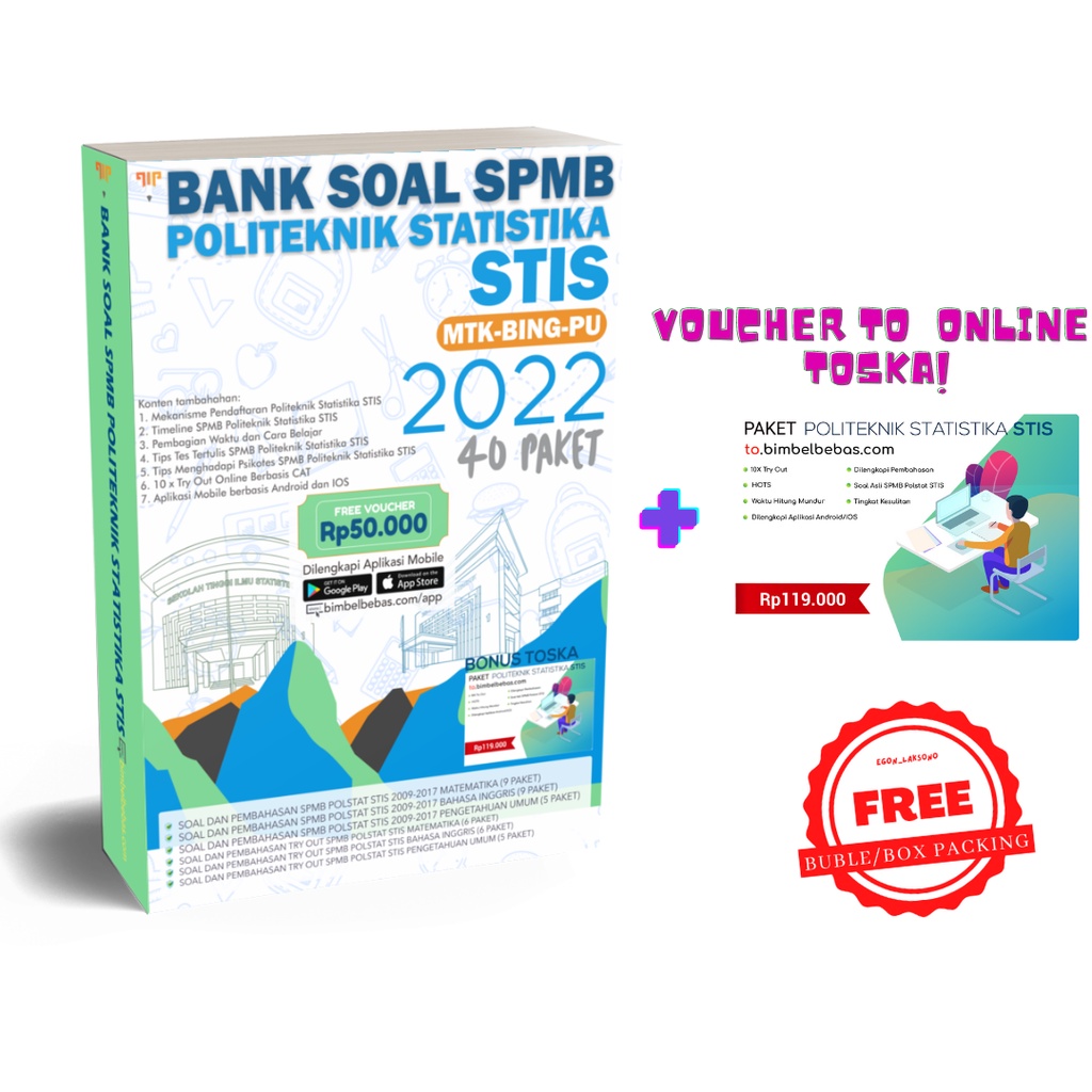 ⚜ Bank Soal SPMB Politeknik Statistika STIS 2022 & VOUCHER TOSKA (TRY OUT ONLINE CAT) ⚜