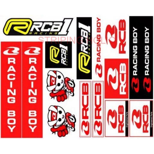 [PROMO] STIKER RACING BOY 1 SET STICKER RCB MURAH