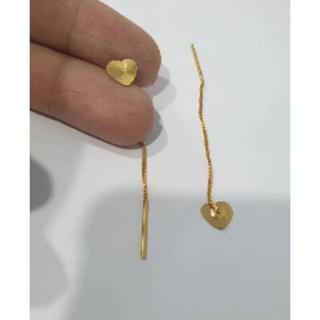 Grosir Anting wanita remaja model love panjang Keren