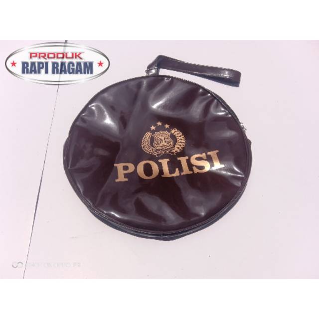 Tas pet polisi tempat pet polri tas topi dinas