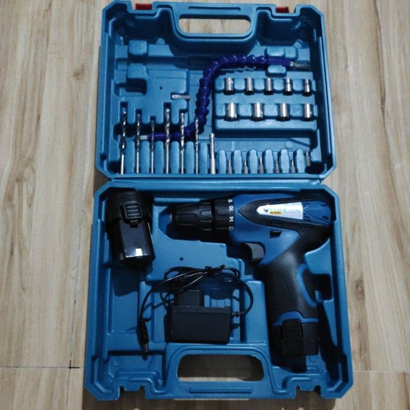 mesin bor cordless / bor baterai 12v benz